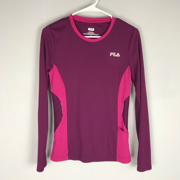 Fila Tops - Fila long sleeve crew neck athletic tee purple